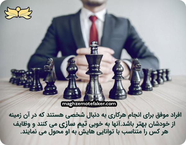 افراد موفق به خوبی تیم سازی می کنند